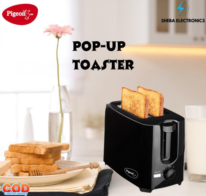 Pigeon Auto Pop up Toaster 12470 2 Slice (750 Watt) (black)
