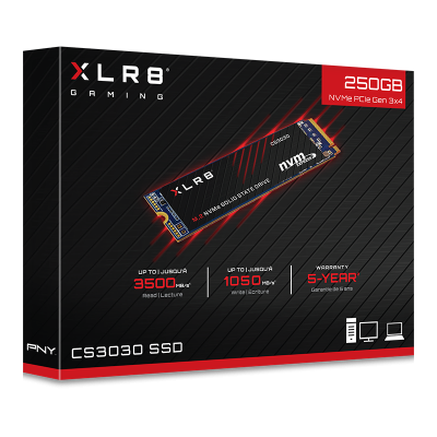 PNY 250 GB M.2 CS3030 Nvme SSD#M280C3030-250GB-RB