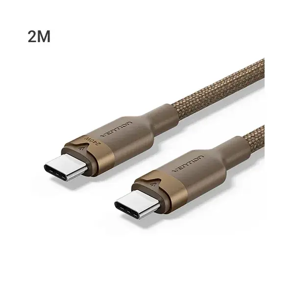 Vention TRIJH 5A USB 2.0 Type-C Male to Male Aluminum Alloy Cable - 2M