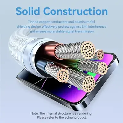 Vention LALWF 3A USB 2.0 Male Type-C to Lightning Cable - 1M