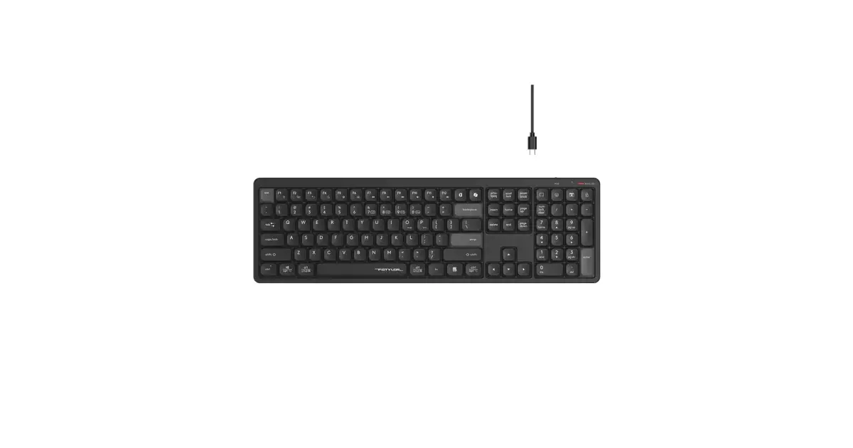 A4tech Fstyler FBX55C Dual-Mode (Bluetooth & 2.4G Wireless) Scissor Switch Wireless Keyboard - Black (Only English Layout)