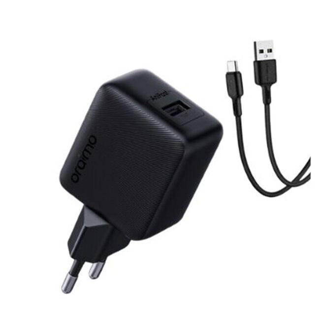 Oraimo 18W Rapid Adapter with Type-C Cable (OCW-5184E+C53) - Black