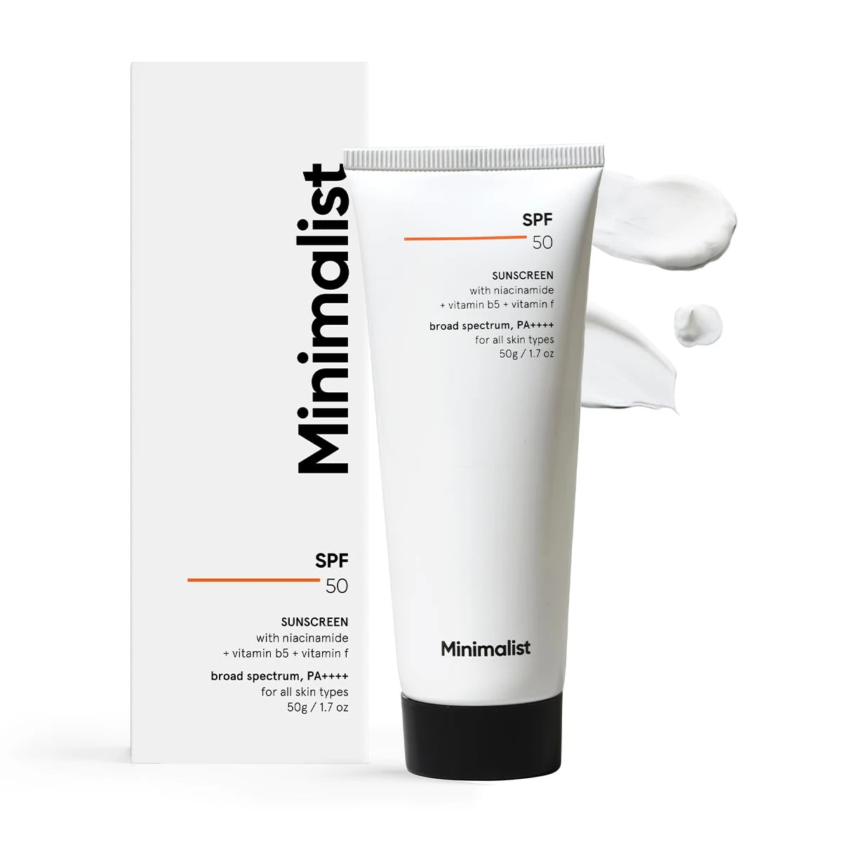 Minimalist Sunscreen SPF 50 PA++++ 50gm | Clinically Tested in US (In-Vivo) | Lightweight Cream with Multi-Vitamins | No White Cast | Broad Spectrum Niacinamide Sunscreen For Oily Skin, Dry Skin | For