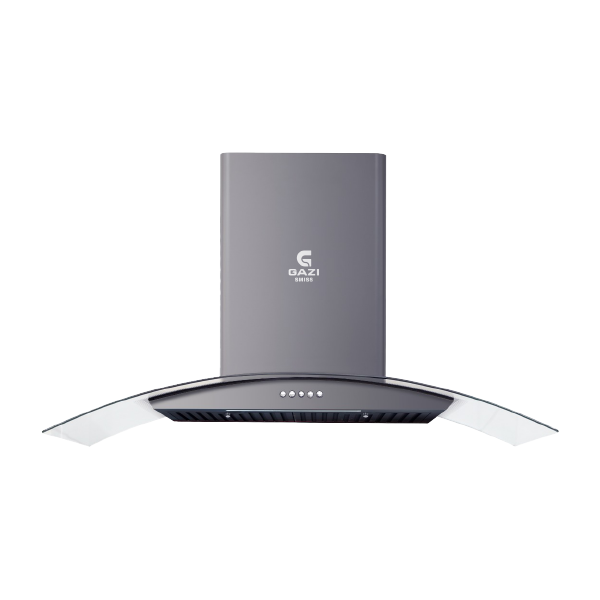 Gazi Smiss Kitchen Hood - EG-520B6 with 3 Speeds Push switch and top front glass 900mm