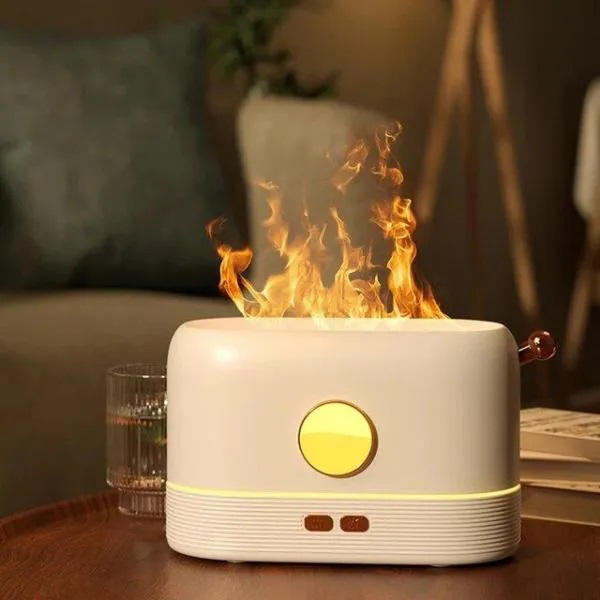 JF801 Desktop Simulation Flame Electric Aroma Diffuser Humidifier