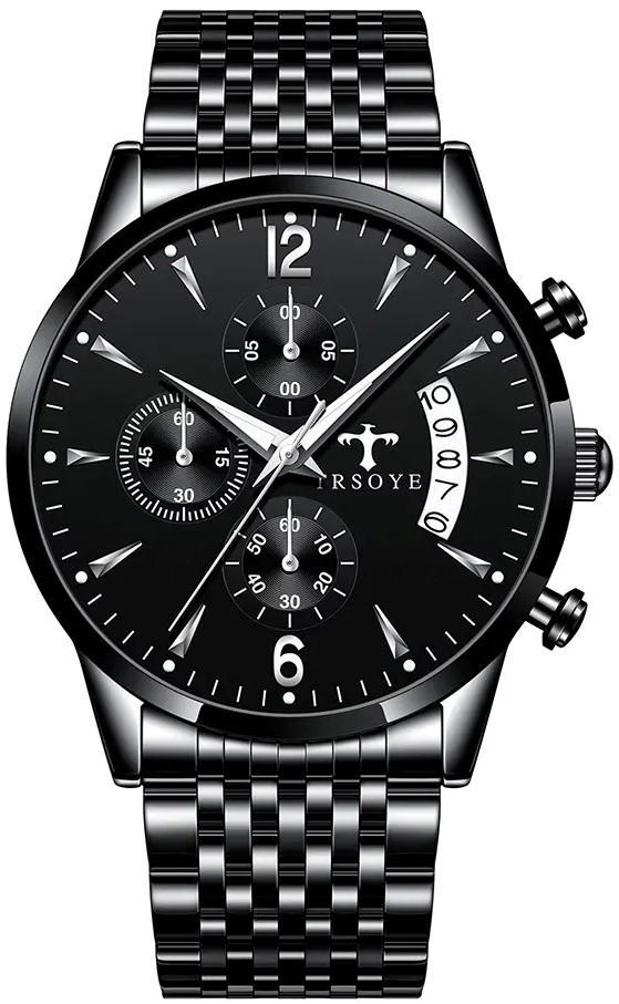 Trsoye 618 Stainless Steel Watch for Men – Black