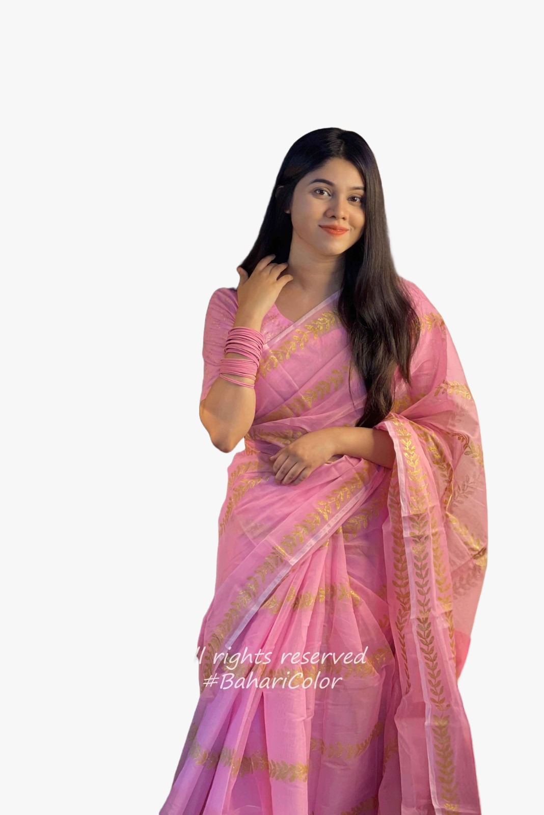 Block Print Sharee with Blouse Piece