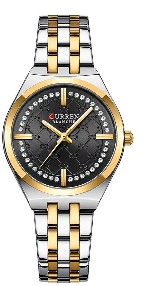 CURREN 9096 New Luxury Quartz Stainless Steel Ladies Watch-Black