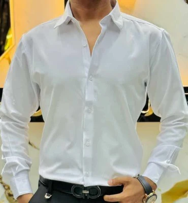 Premium China Micro Stig Shirt (Formal / Casual) (White)