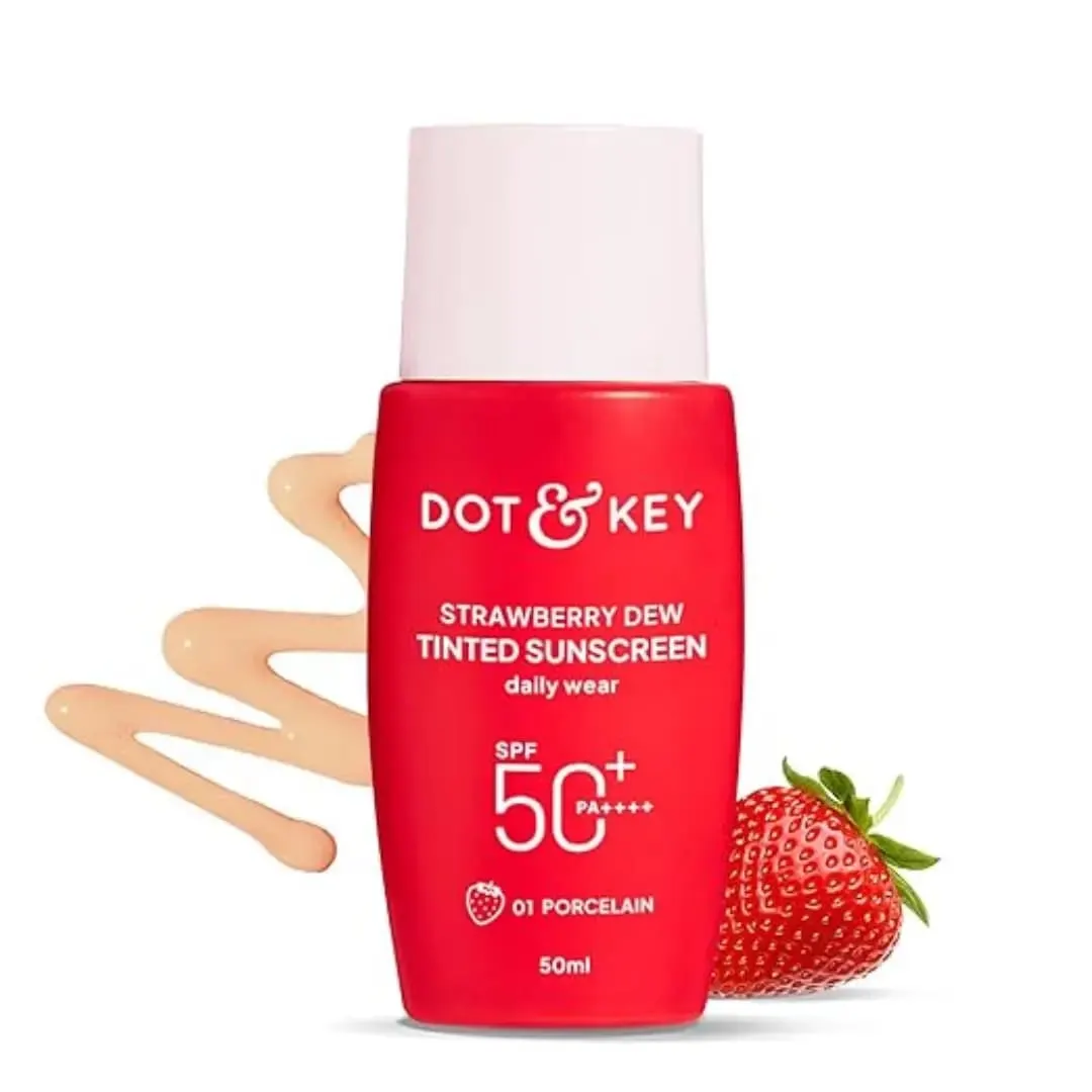 Dot & Key Strawberry Dew Tinted Sunscreen SPF50+ PA+++ (01 Porcelain) 50ml