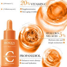 BIOAQUA Vitamin C Facial Serum 30ml Hyaluronic Acid Essence Anti-Aging Moisturizing Face Skin Care