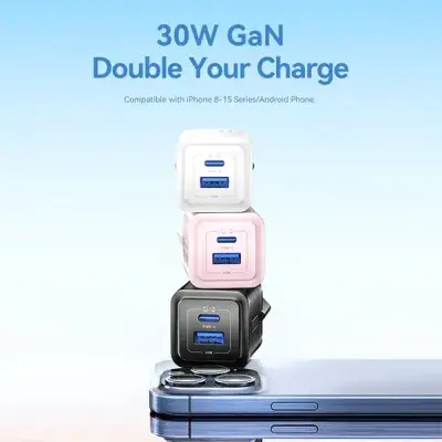 VENTION FEQW0-US 30W 2-Port USB (C+A) GaN Charger - US Plug