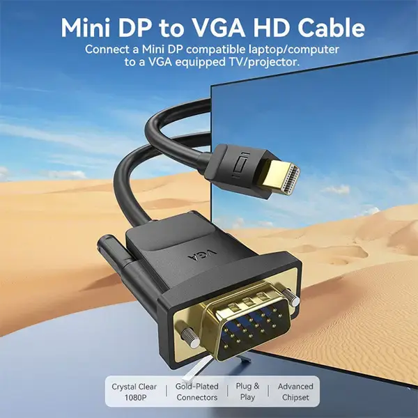 Vention HFDBF Mini DisplayPort to VGA Cable - 1M