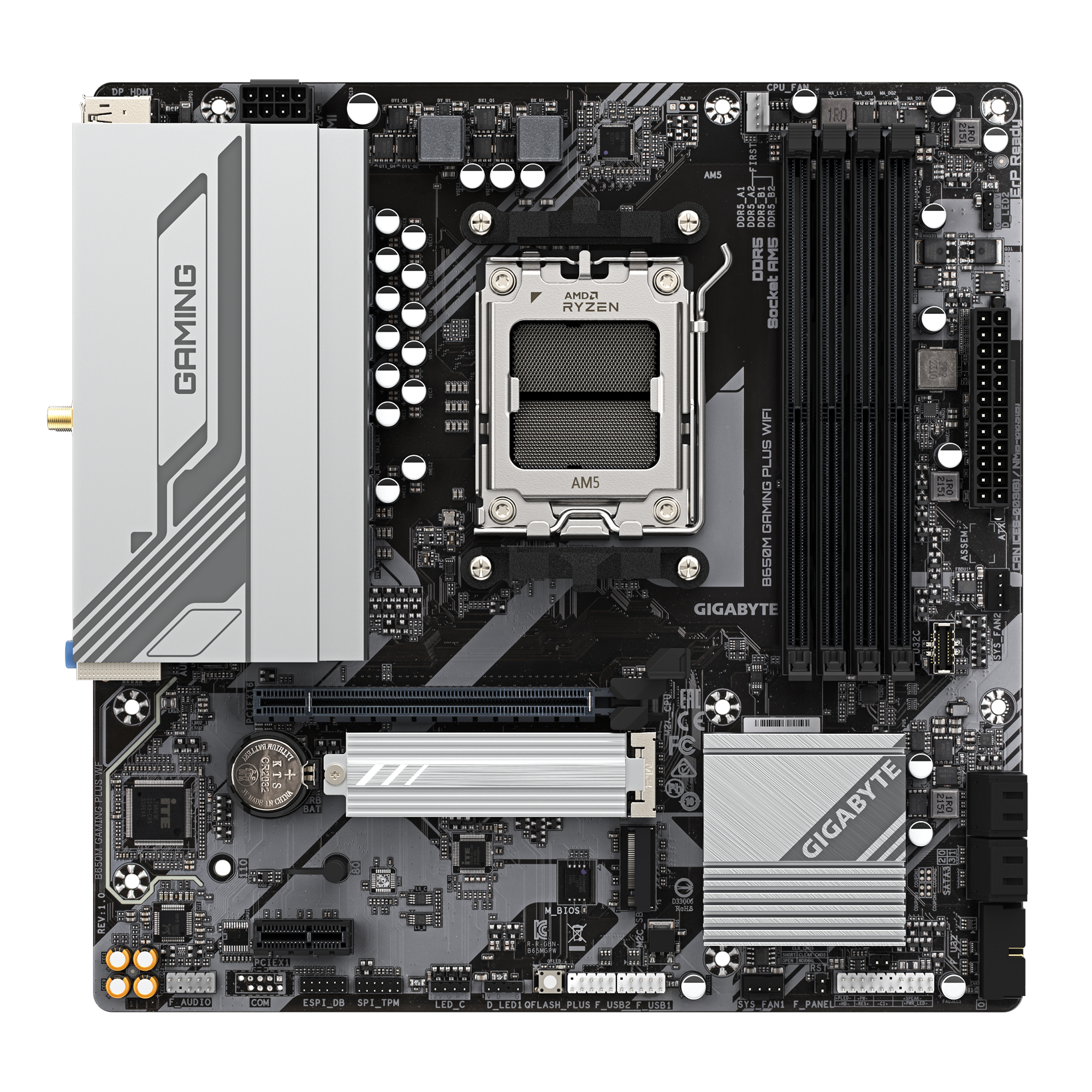 GIGABYTE B650M GAMING PLUS WIFI DDR5 AMD AM5 ATX Motherboard
