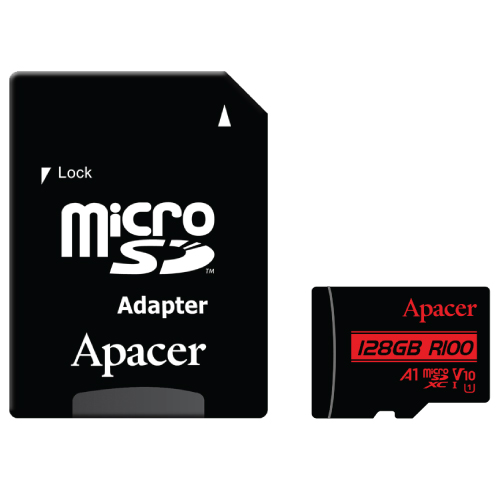 Apacer 128GB microSDXC UHS-I U1, Class10, R100 (AP128GMCSX10UB-R)