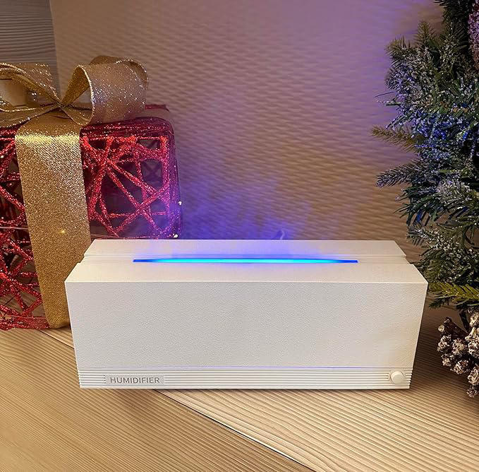 Fireplace Flame Diffuser by AlphaDesignLuxe, Aromatherapy Essential Oil Diffuser, 320ml Cool Mist Ultrasonic Humidifier