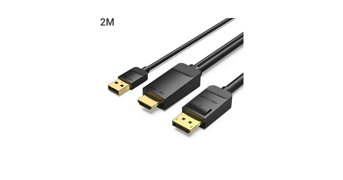 Vention ABJBH HDMI-A Male to DP Male HD Cable - 2M