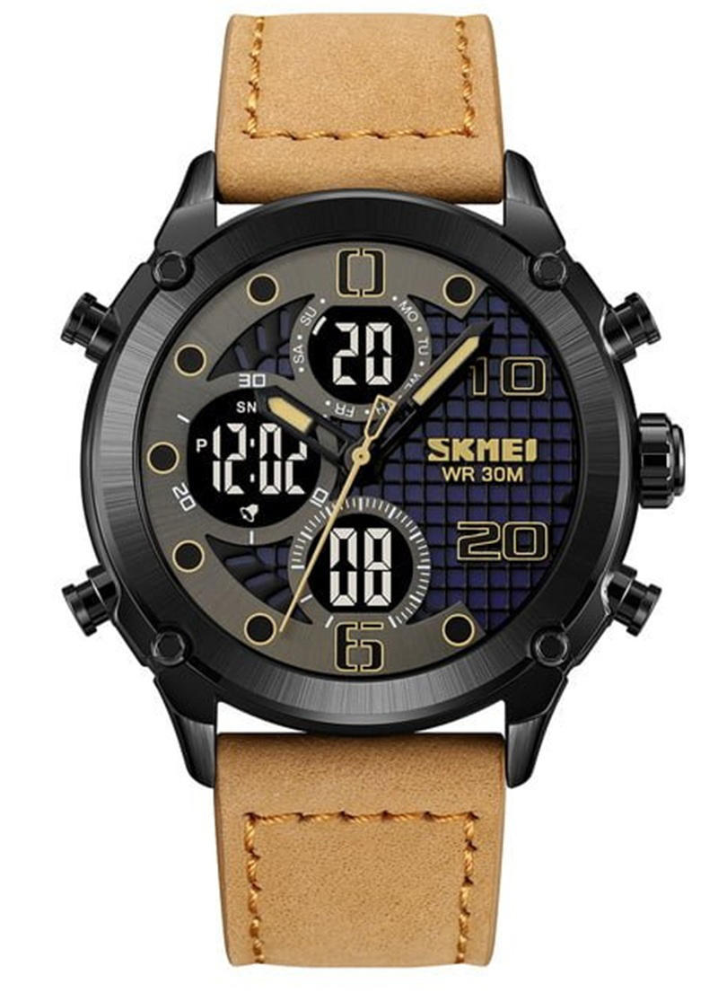 Skmei 1975 Multifunctional Sports Men’s Watch - Black and Brown