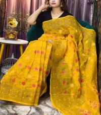 Half Silk Handprited Sarees
