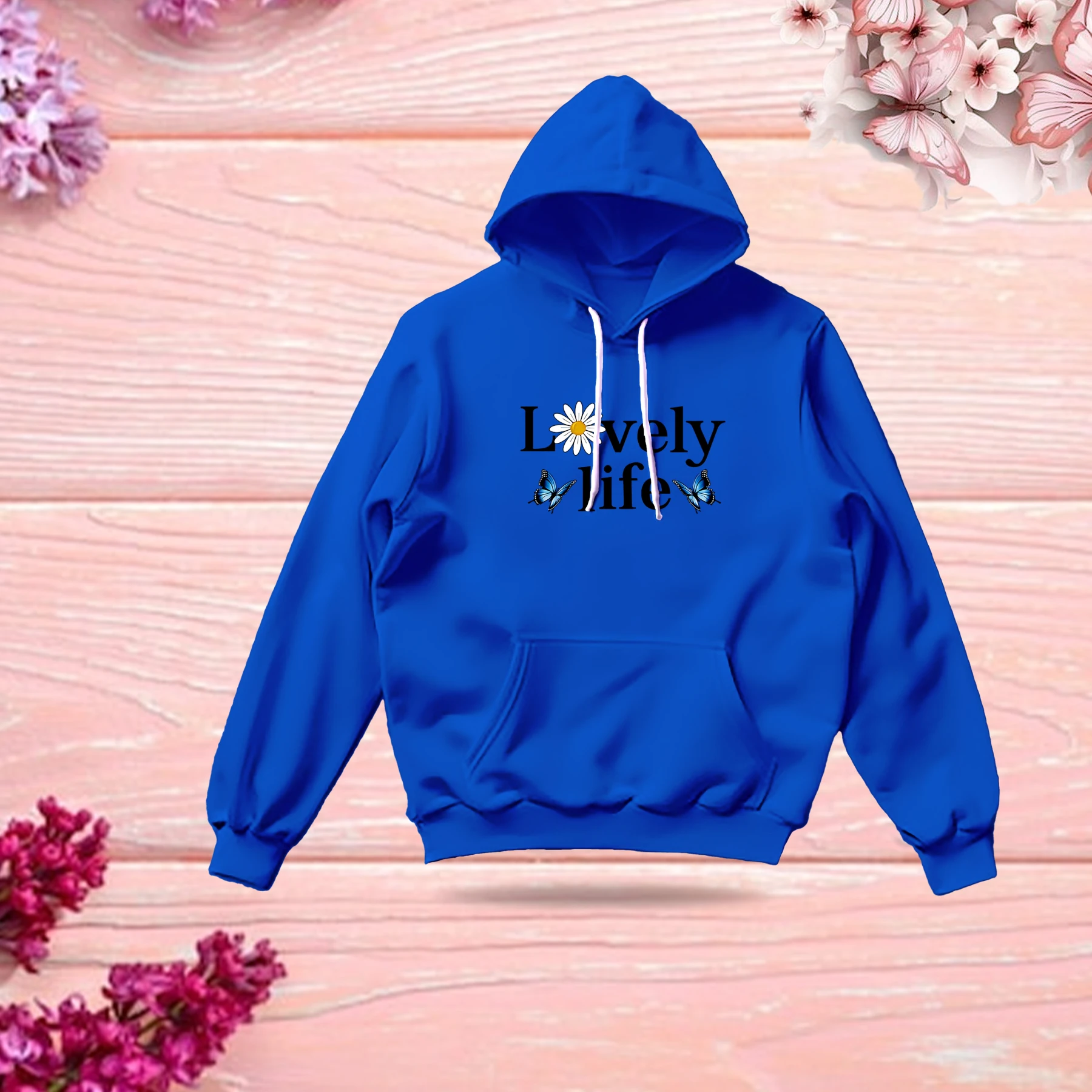 Premium Comfortable Stylish (Lovely Life-blue) Ladies winter hoodie