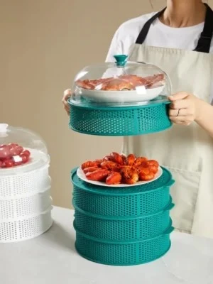 5 layer Food Cover kitchen shelf