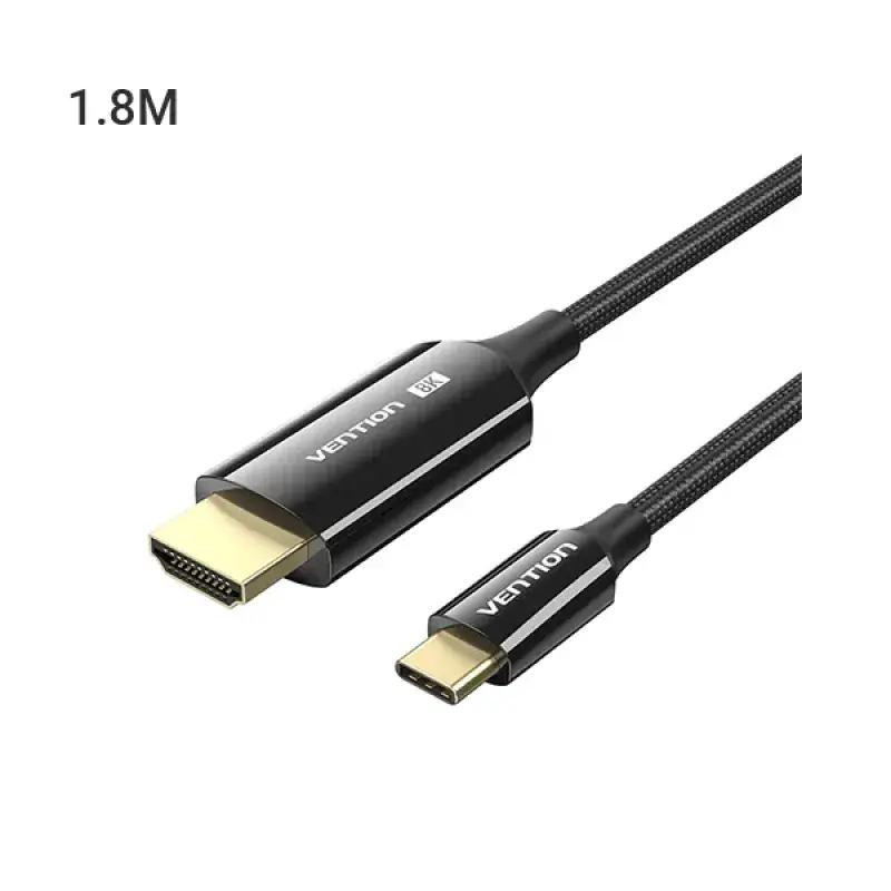 Vention CRCBAC 8K USB-C To HDMI Cotton Braided Cable - 1.8M