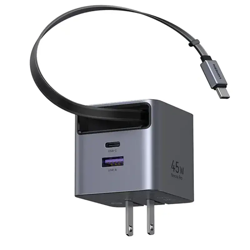 UGREEN X614 (65821) 45W GaN Fast Charger with Retractable Cable