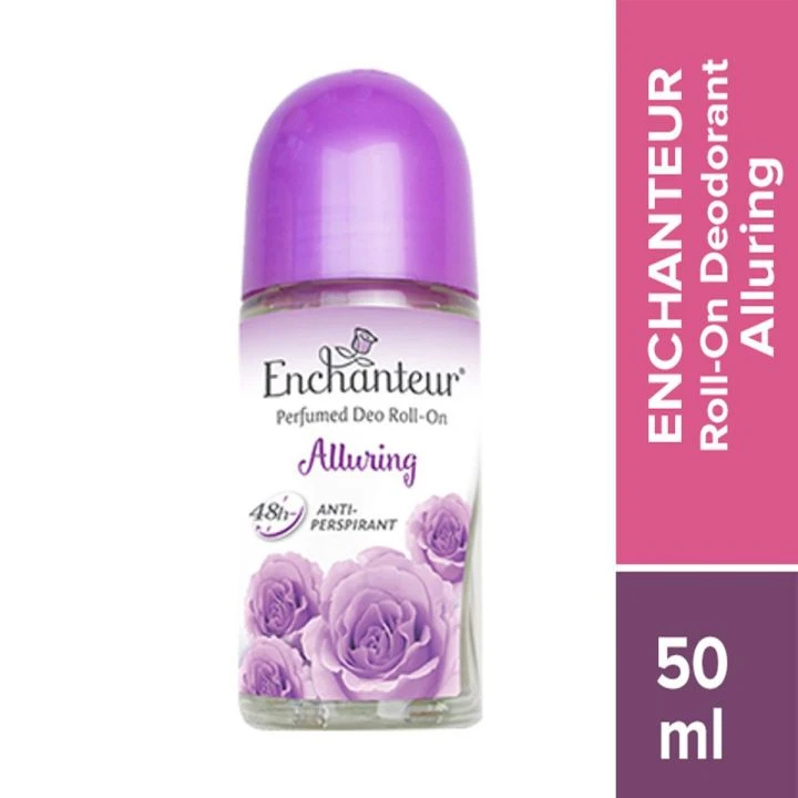 Enchanteur Alluring Anti-Perspirant Deodorant Roll-On For Women| 48-Hours Long Odour Protection| Soothing Floral French Fragrance| Quick Drying & Non-Sticky| 50ml