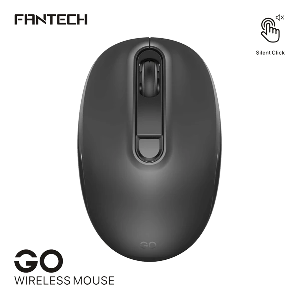 Fantech Go W192 White Silent Wireless Mouse – Black Color