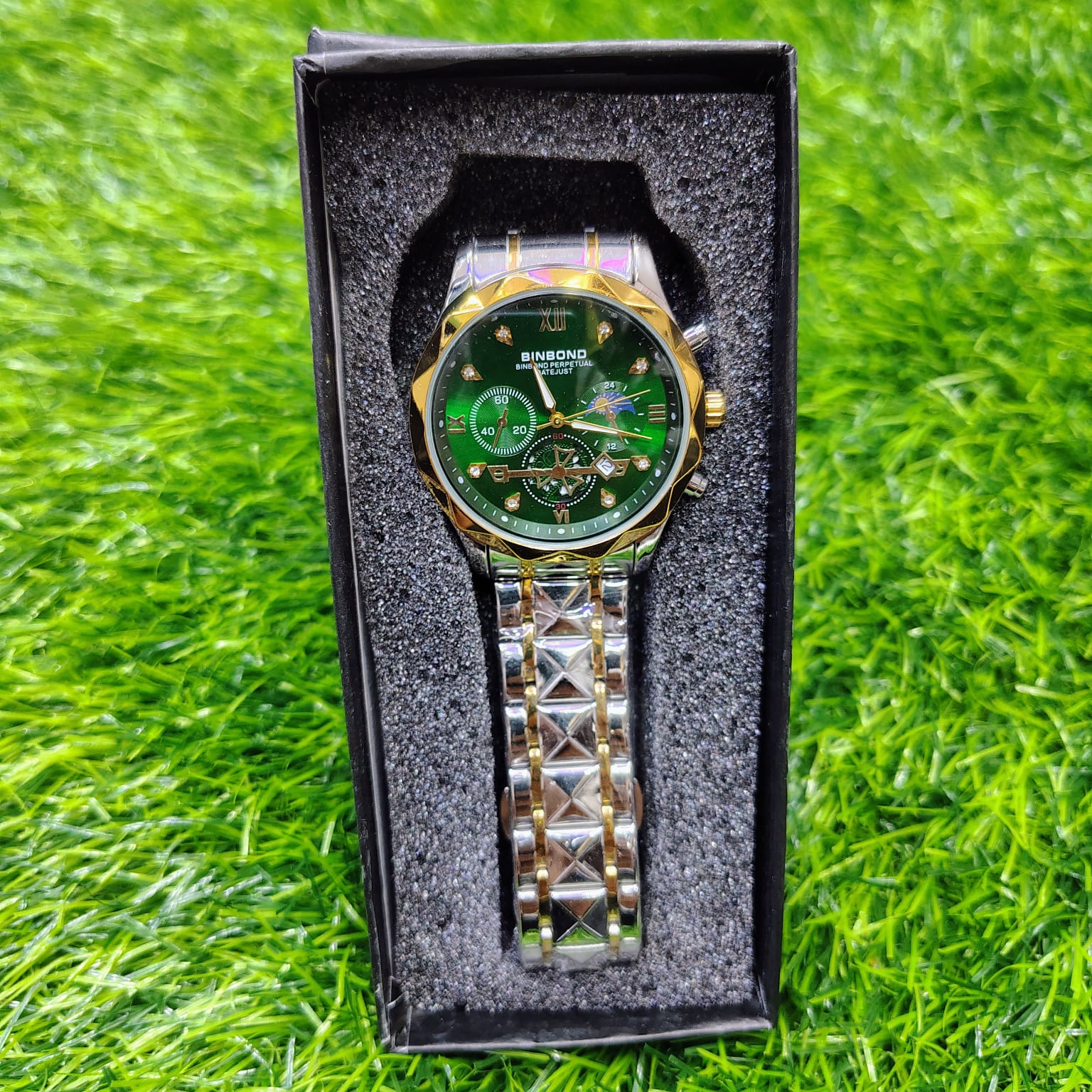 BINBOND B1236 Brand Fashion Tourbillon Dial Quartz Watches Men’s Luxury Stainless Steel