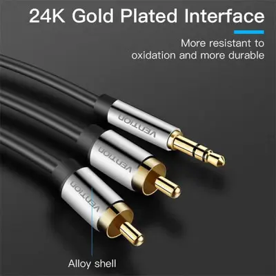 VENTION BCFBJ 3.5mm to 2RCA Audio Cable - 5M