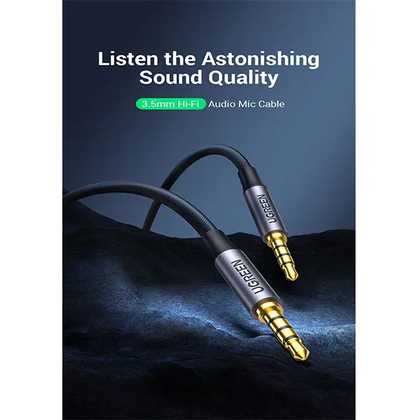 Ugreen AV183 (20782) 3.5mm 4-Pole Male to Male Audio Cable - 2M