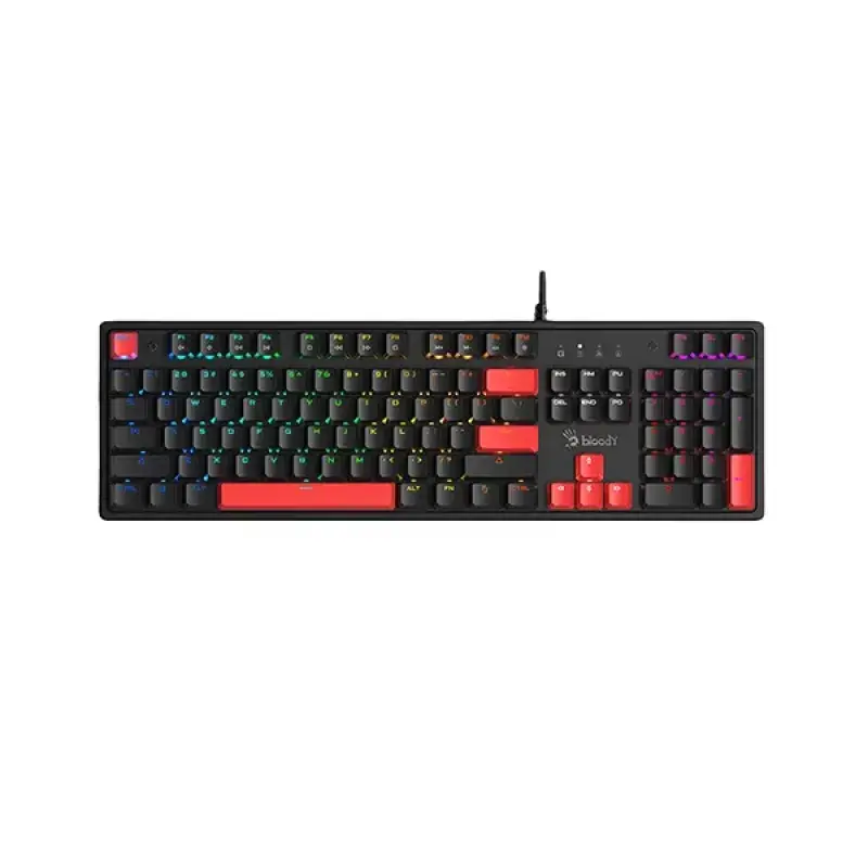 A4Tech Bloody S520N Fire Black BLMS Red Switch RGB Mechanical Gaming Keyboard