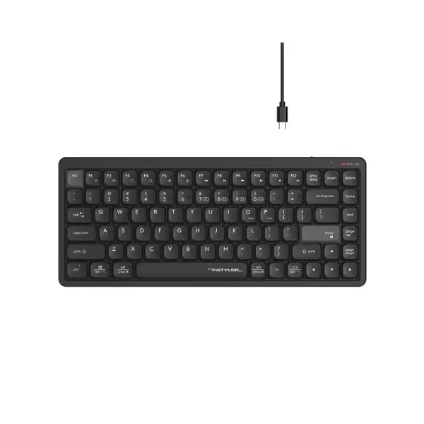 A4tech Fstyler FBX53C Dual-Mode (Bluetooth & 2.4G Wireless) Scissor Switch Wireless Keyboard - Black (Only English Layout)