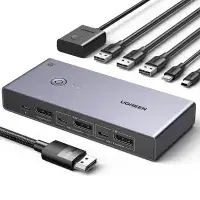 UGREEN CM695 (25962) 2 In 1 Out DisplayPort KVM Switch