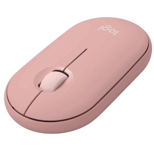 Logitech M350s Pebble Mouse 2 Wireless and Bluetooth Mouse Tonal Rose