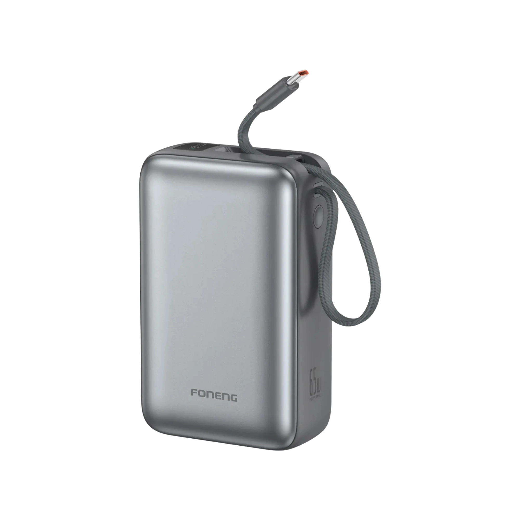 Foneng PX128 30000mAh 65W Power Bank with Built-in Type-C Cable