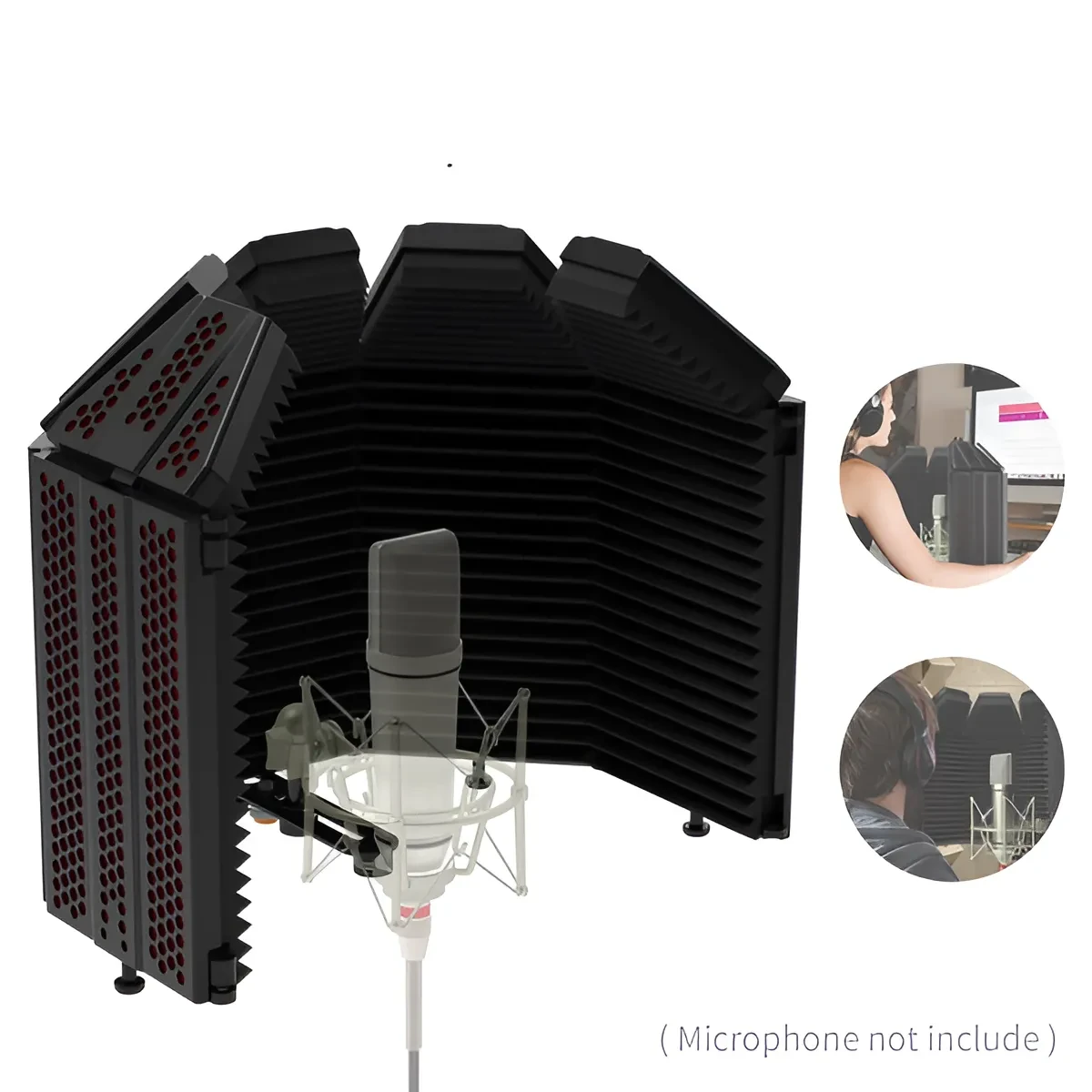 XTUGA Microphone Isolation Shield with Pop Filter