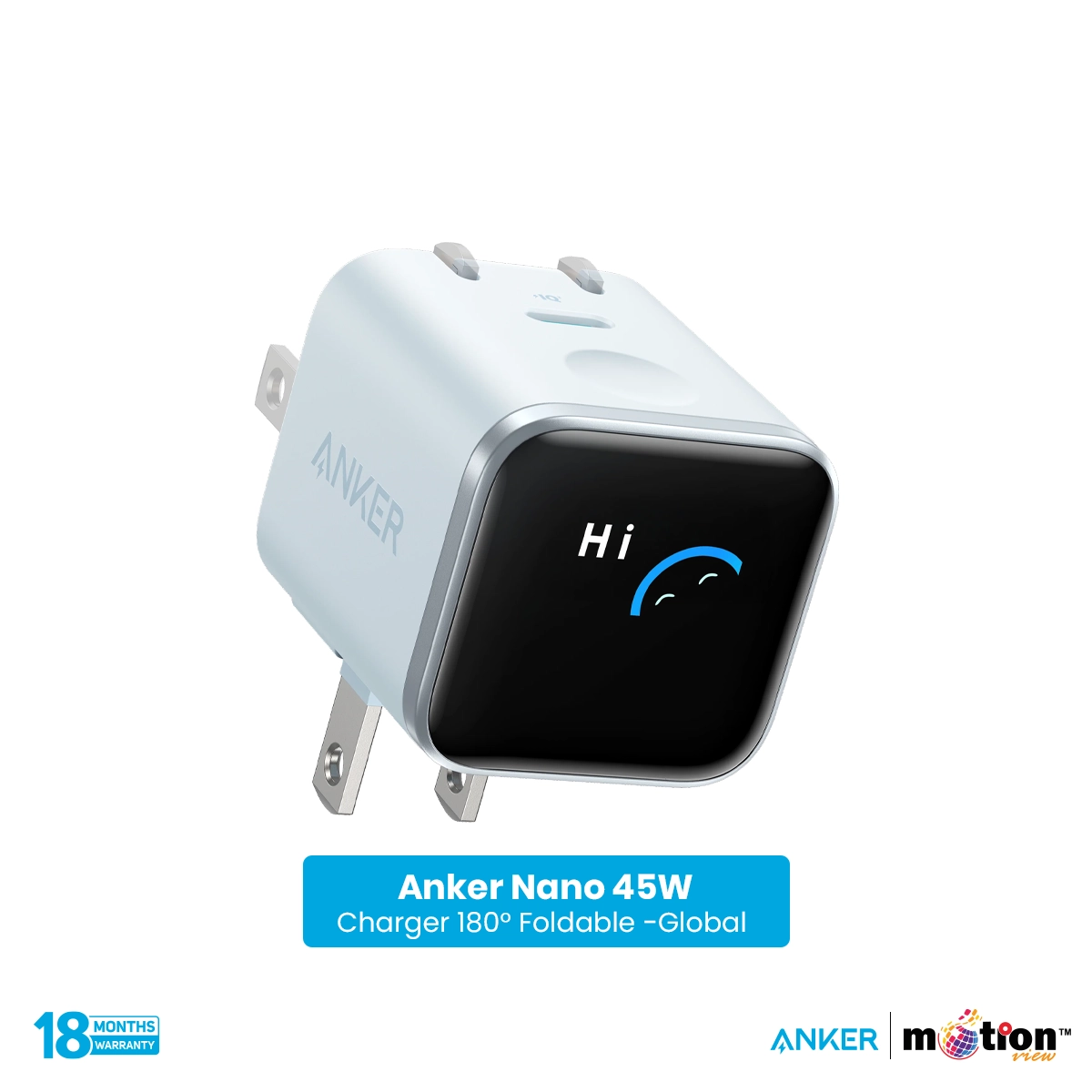 Anker Nano 45W Smart Display Charger 180Â° Foldable -Global