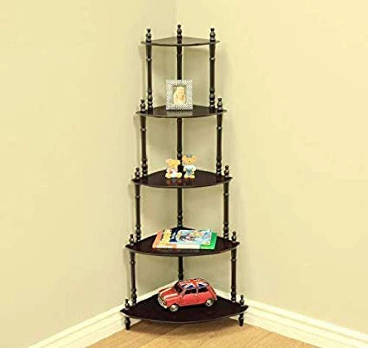 5 Layer Shelve Rack Corner Table Display Furniture Decorative Foldable Shelf Finish DIY