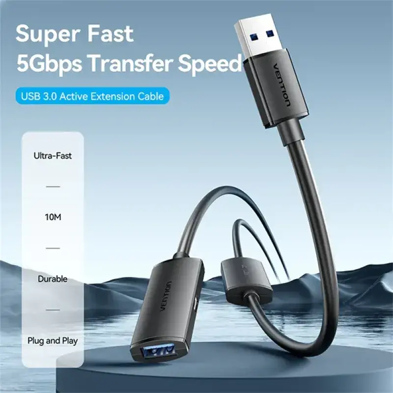 Vention CBMBJ USB 3.0 Type-A Male to Female Active Extension Cable - 5M