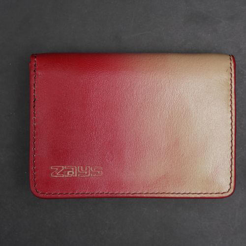Zays Premium Leather Magnetic Card Holder - Slim and Eco-Friendly Mini Wallet for Unisex - Handmade Secure Compact and Stylish Design (ZCW116 Pink Cream Mix)