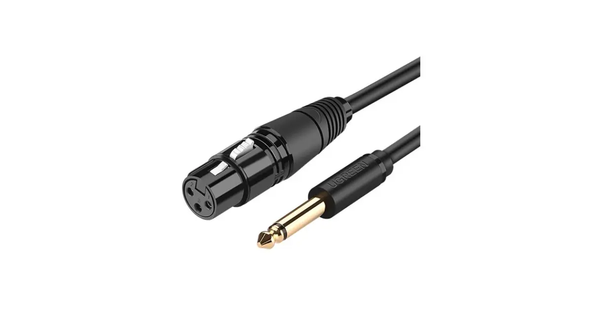 UGREEN AV131 (20721) 6.5mm to Cannon Female AV Cable - 5M