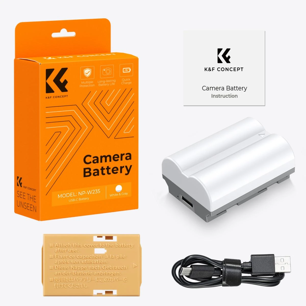 KF 2400mAh NP W235 Camera Battery with Type C Fast Charging KF28.0025