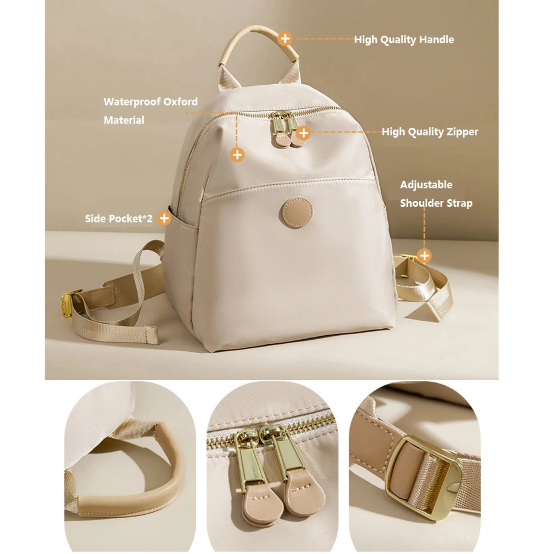 2025 New Hot Women's Backpacks Designer High Quality Soft Nylon Simple Fashion Bag(Shada)