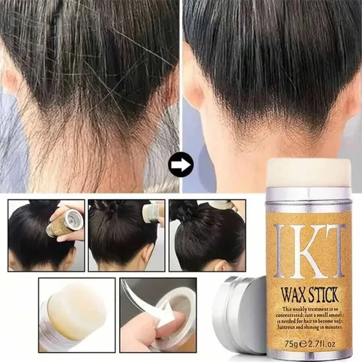 IKT Hair Wax Stick 75g for Both Men & Women for Damaged Hair Frizz Control Long Lasting Time-saving Styling Solution for Unisex
