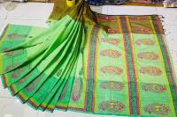 সুতি ব্লক প্রিন্ট শাড়ী