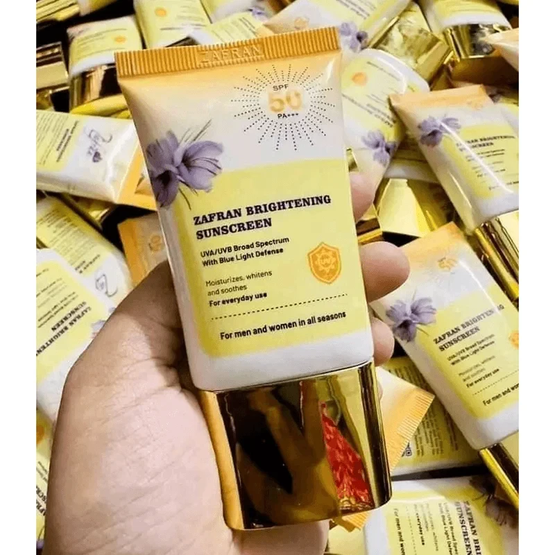 Zafran Brightening Sunscreen SPF50 PA+++ 30gm | For Men & Women Daily Use