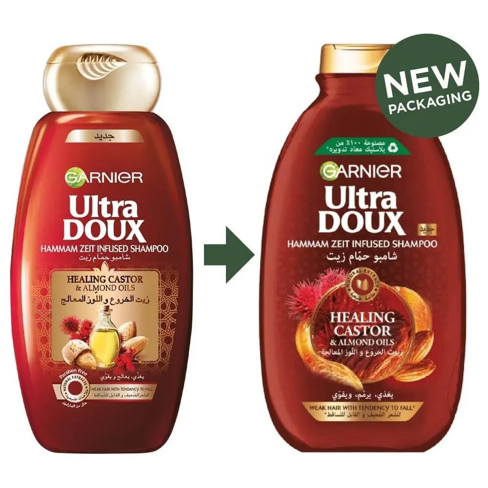 Garnier Ultra Doux Healing Castor Shampoo 400ml