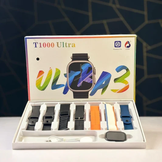 T1000 Ultra Smart Watch – Big Screen Fitness Tracker (7-in-1 Edition)